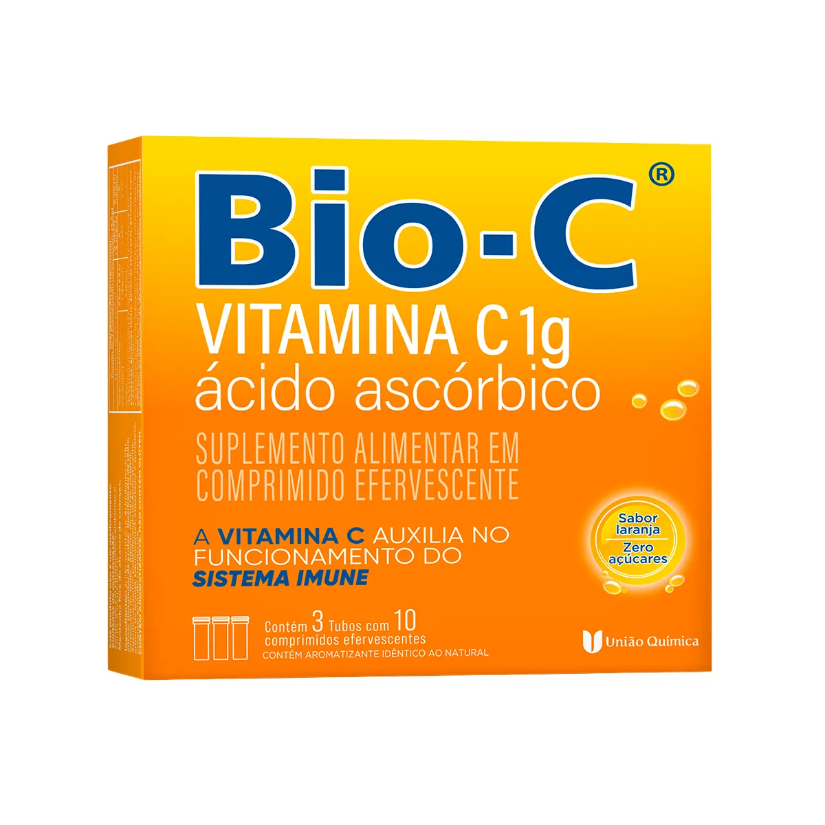 Vitamina C Efervescente Bio-C Laranja 30 comprimidos — | Farmácia Resyla