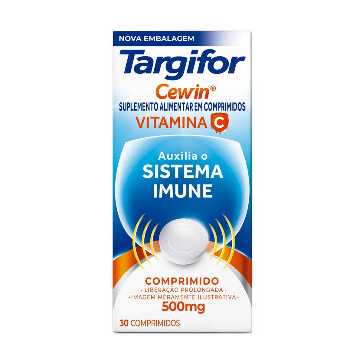 Vitamina C Targifor Cewin 500mg 30 comprimidos — | Farmácia Resyla