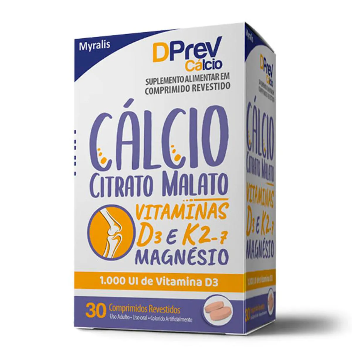 Vitamina D 1.000UI DPrev Cálcio 30 comprimidos — Dprev | Farmácia Resyla