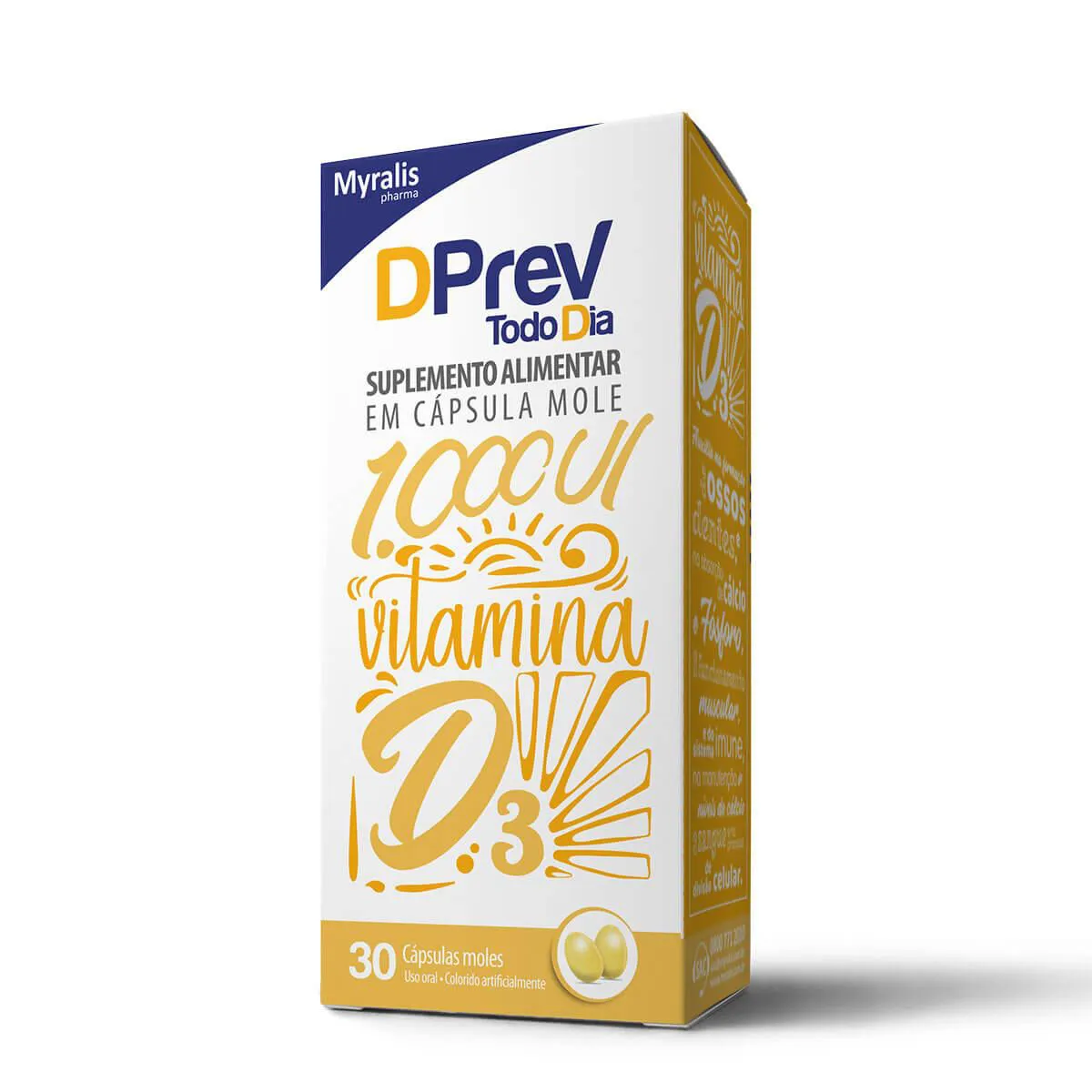 Vitamina D 1.000UI DPrev Todo Dia 30 cápsulas — Dprev | Farmácia Resyla