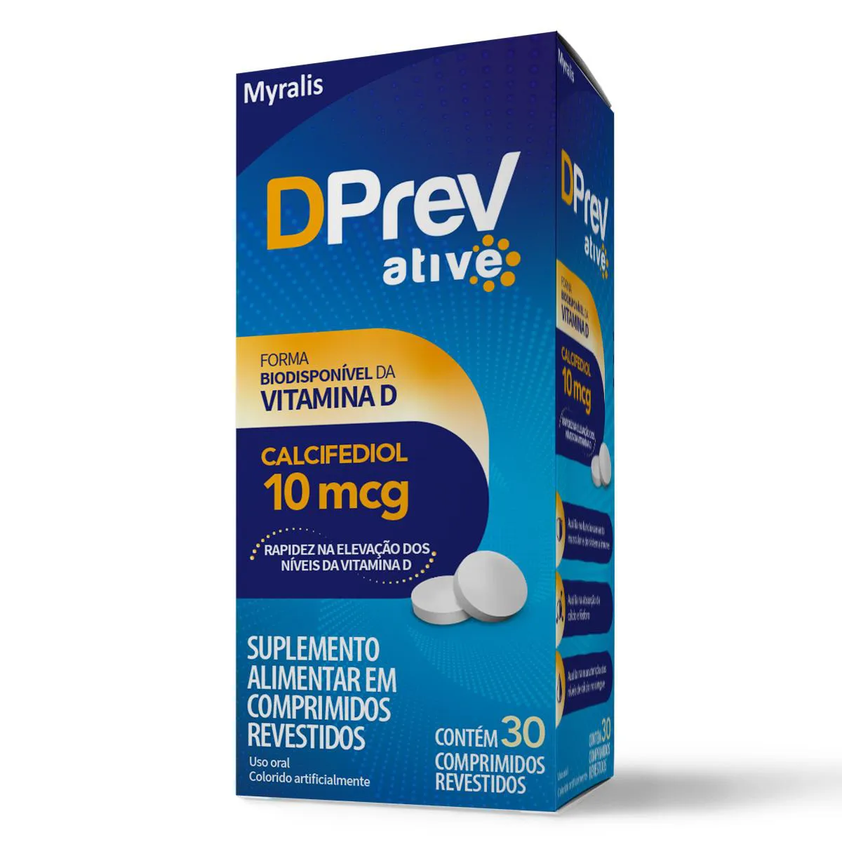 Vitamina D 10mcg DPrev Ative 30 comprimidos — Dprev | Farmácia Resyla