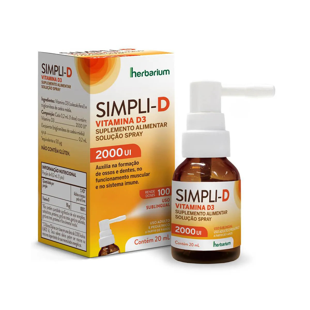 Vitamina D 2.000UI Simpli-D Spray 20ml — | Farmácia Resyla