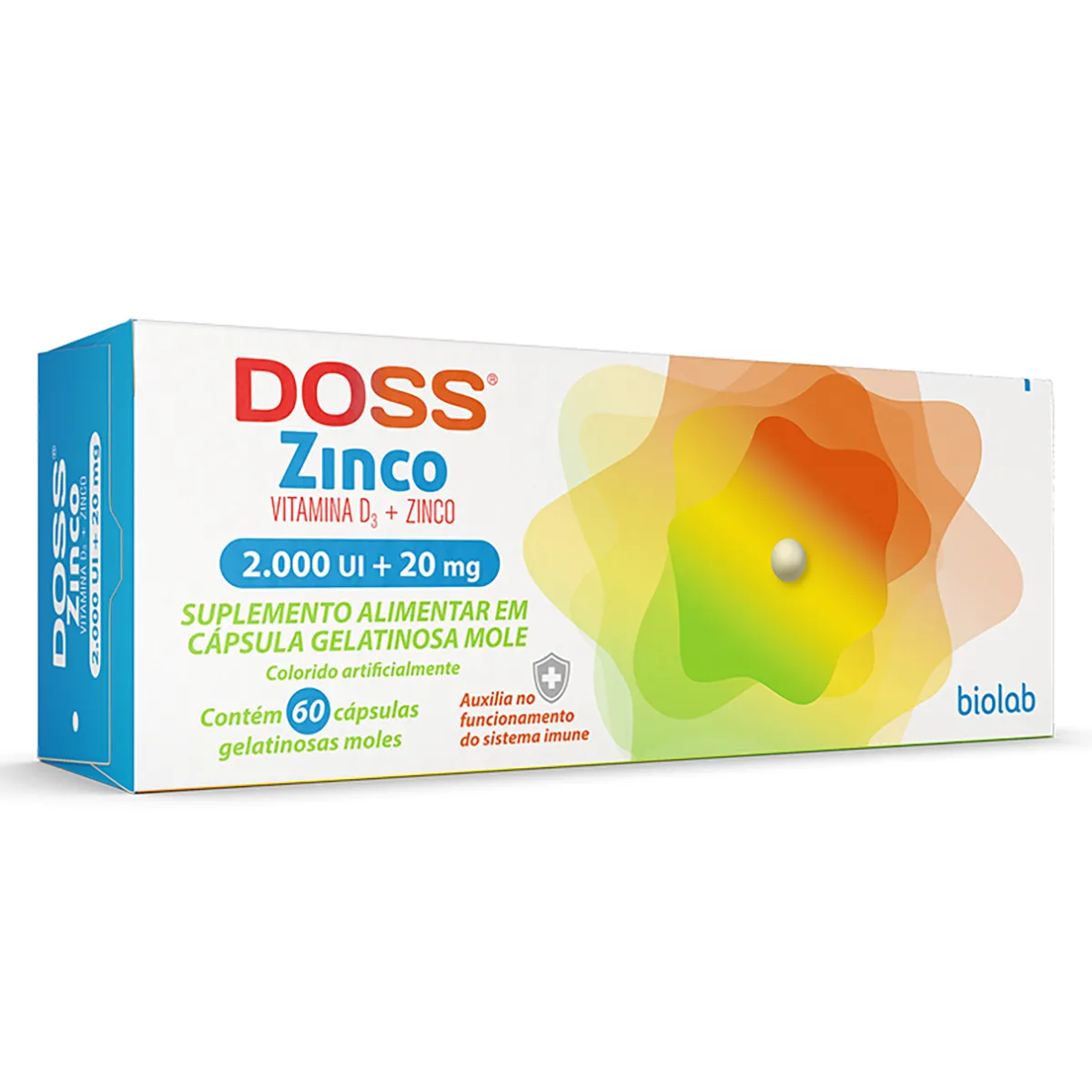 Vitamina D 2.000UI + Zinco 20mg Doss Zinco 60 cápsulas — | Farmácia Resyla