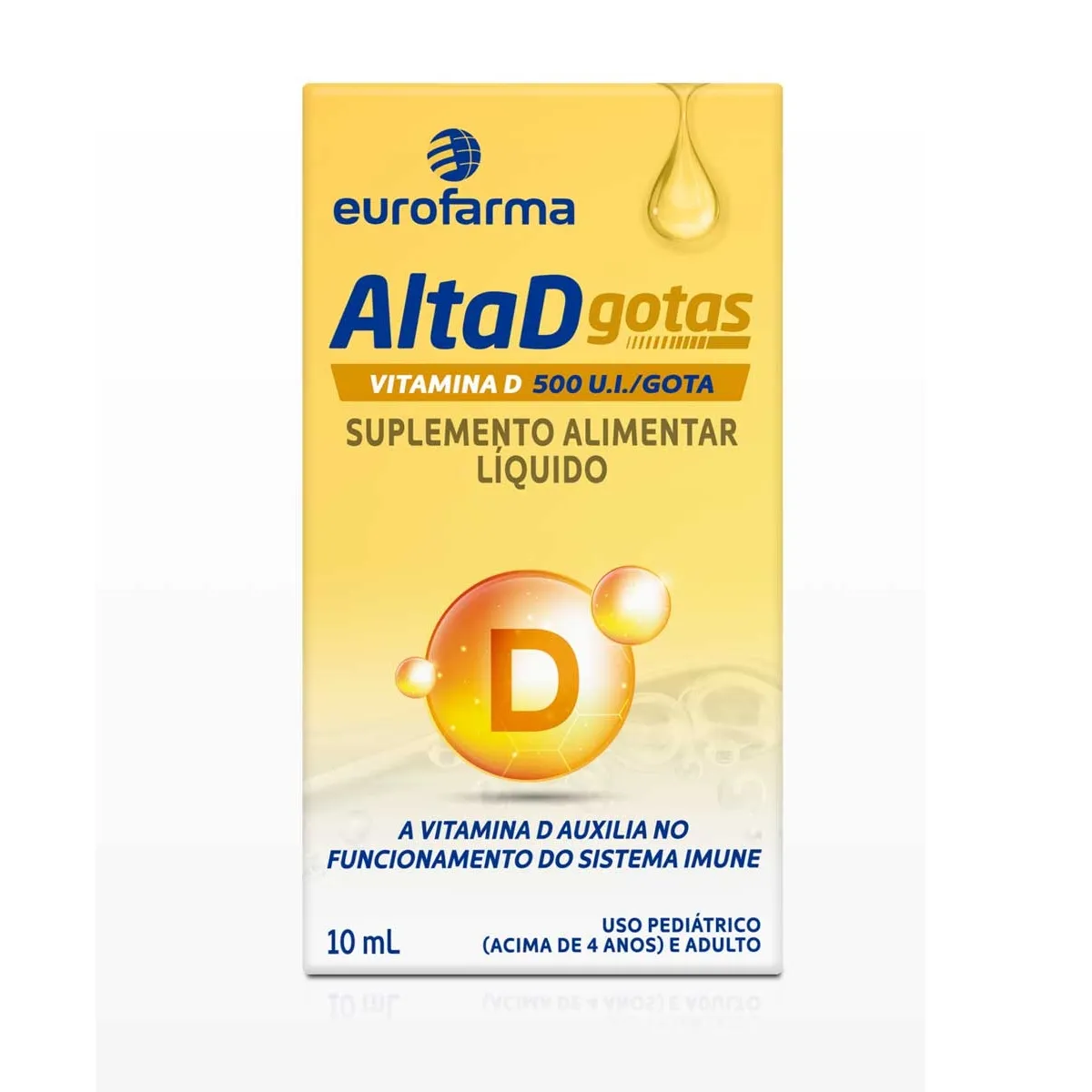 Vitamina D 500UI Alta D Gotas 10ml — | Farmácia Resyla