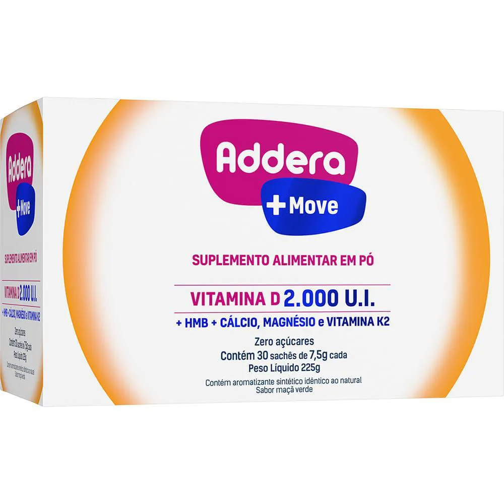 Vitamina D Addera + Move 2.000UI com 30 Sachês — Addera | Farmácia Resyla