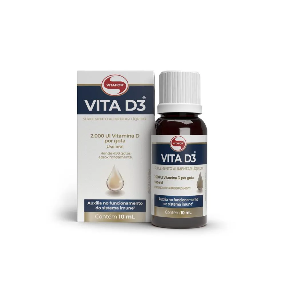 Vitamina D3 2000ui/gota 10ml (450 Gotas) Vitafor — Vitafor | Farmácia Resyla