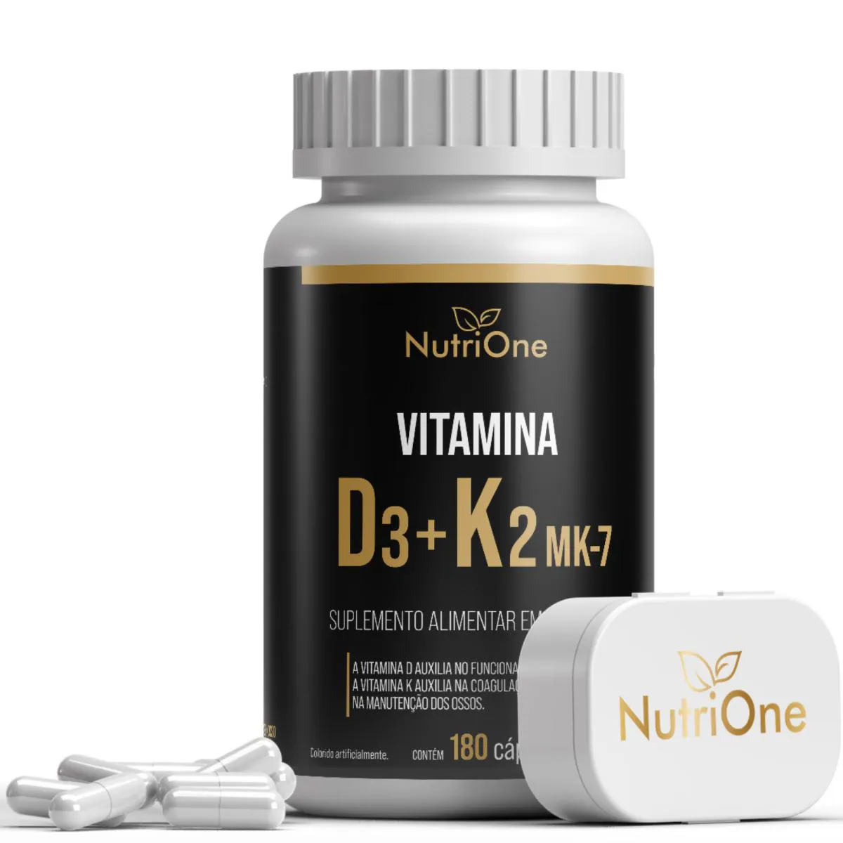 Vitamina D3 + K2 Mk7 Alta Concentração 180 Cáps - Nutrione — | Farmácia Resyla
