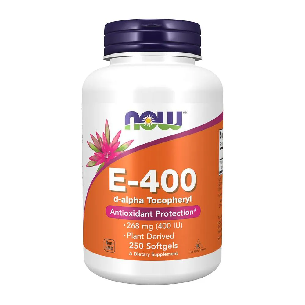 Vitamina E-400 Now Foods D-Alfa Tocoferol 250Sof Importado — Now Foods | Farmácia Resyla