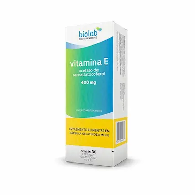 Vitamina E Biolab 400mg 30 cápsulas — Biolab | Farmácia Resyla