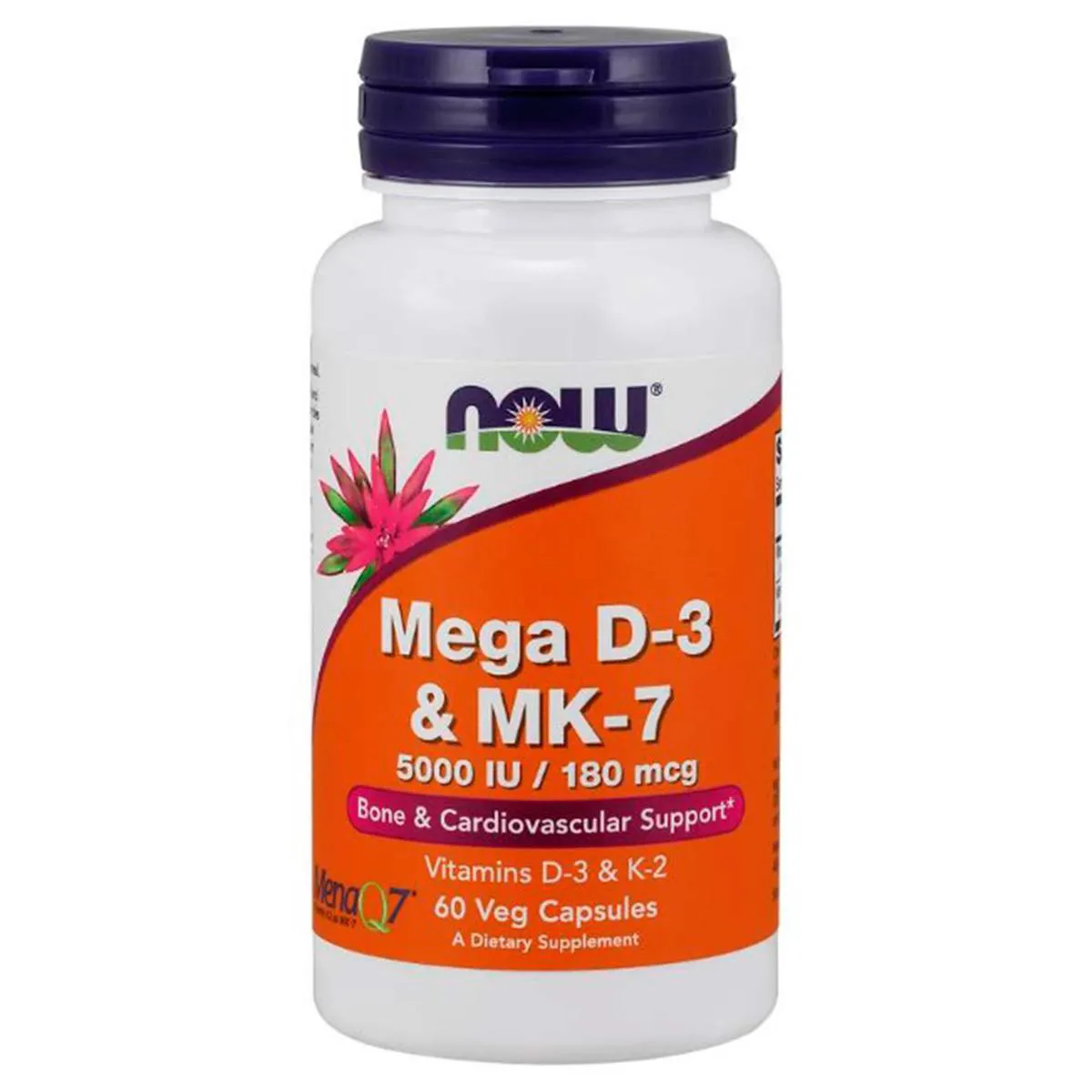 Vitamina Mega D3 & Mk-7 (60 Vcaps) Now Foods — Now Foods | Farmácia Resyla
