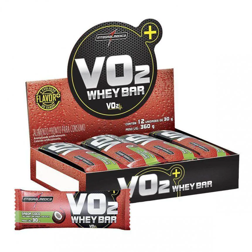 Vo2 Slim Protein Bar Caixa (12 unidades) - Sabor: Coco — | Farmácia Resyla