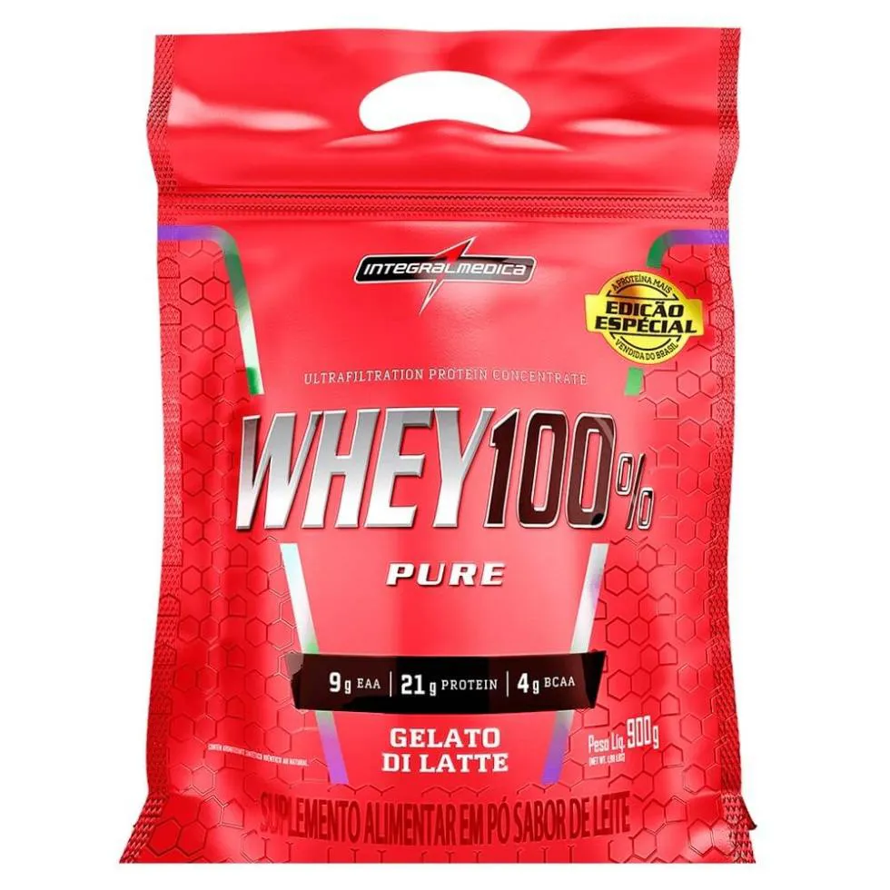 Whey 100% Pure Refil (900g) - Sabor: Gelato Di Latte — | Farmácia Resyla
