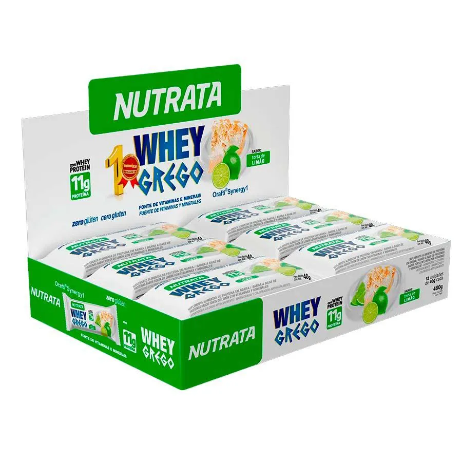 Whey Grego Bar Barrinha Sabor Torta de Limao Display C/ 12 — | Farmácia Resyla
