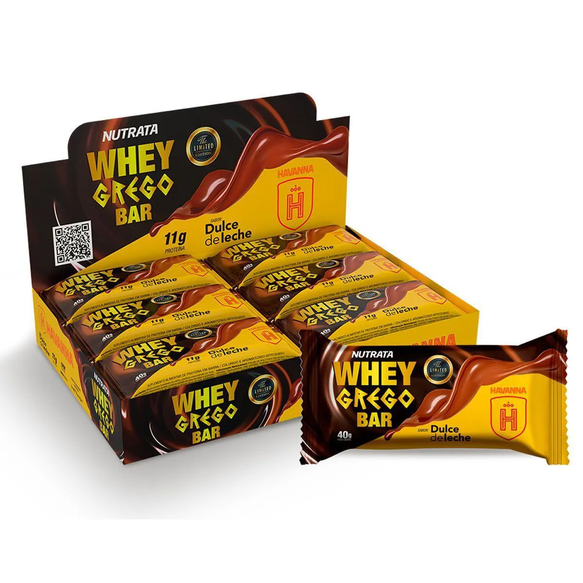 Whey Grego Bar Nutrata Doce de Leite Havanna 40g 12 unidades — Nutrata | Farmácia Resyla