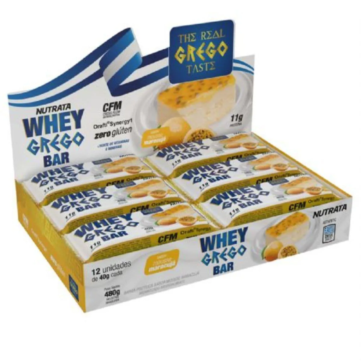 Whey Grego Bar Nutrata Mousse de Chocolate 40g 12 unidades — Nutrata | Farmácia Resyla