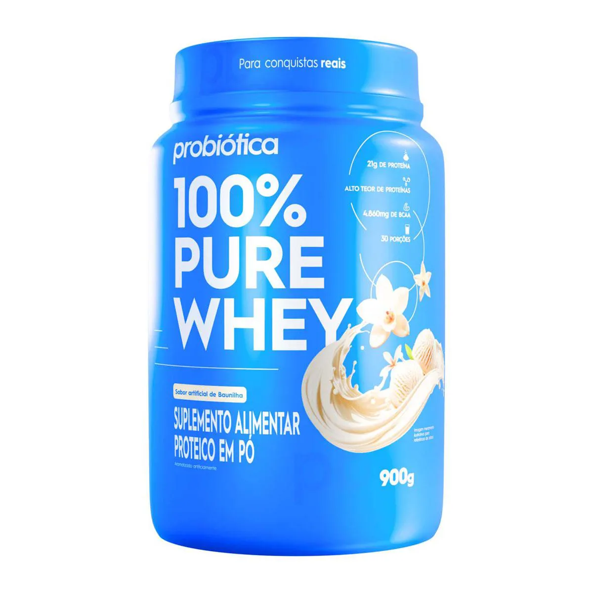 Whey Protein 100% Pure Whey Probiotica Baunilha 900g — Probiótica | Farmácia Resyla