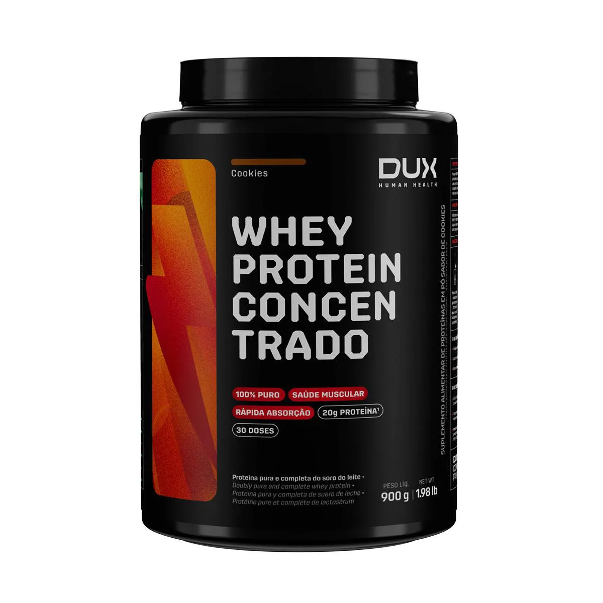 Whey Protein Concentrado Dux Cookies 900g — | Farmácia Resyla