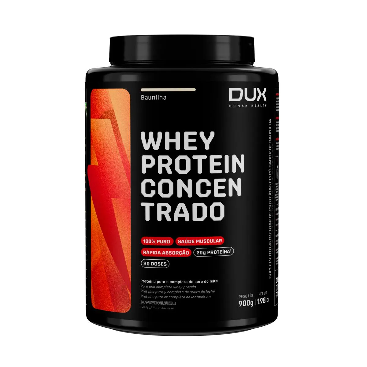 Whey Protein Concentrado Dux Nutrition Baunilha 900g — Dux Nutrition | Farmácia Resyla