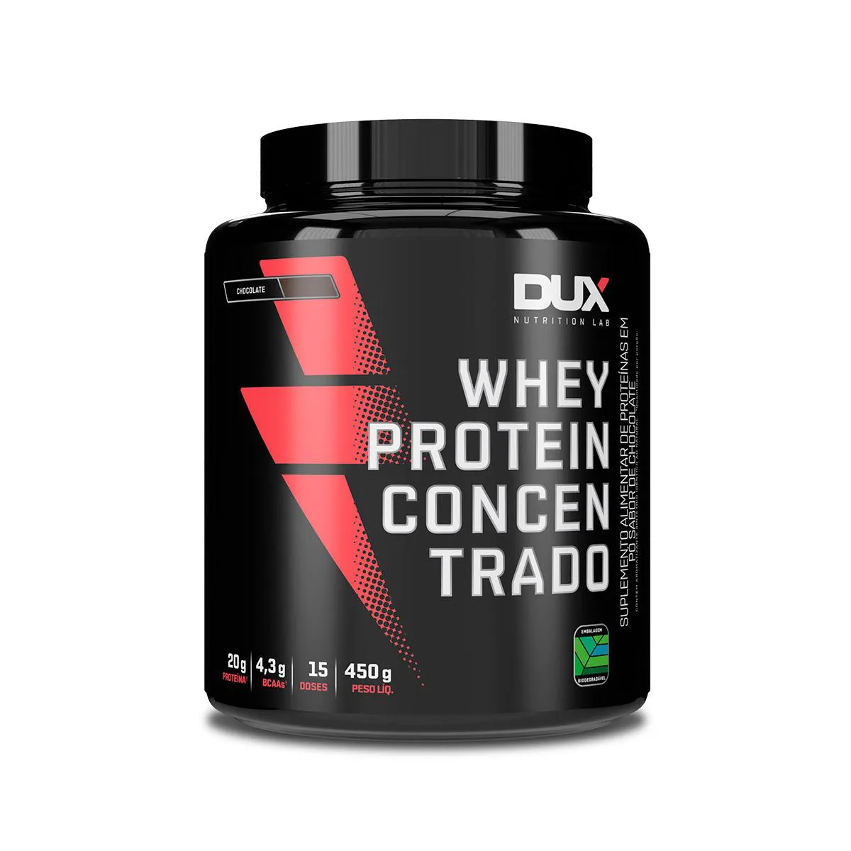 Whey Protein Concentrado Dux Nutrition Chocolate 450g — Dux Nutrition | Farmácia Resyla