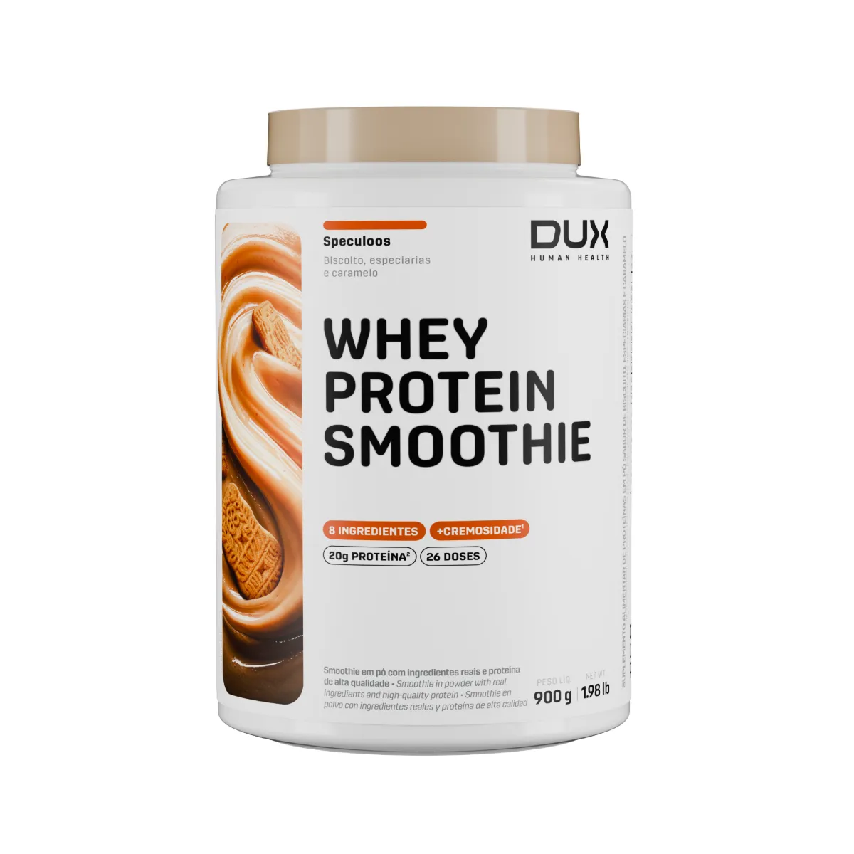 Whey Protein Dux Smoothie Speculoos 900g — | Farmácia Resyla