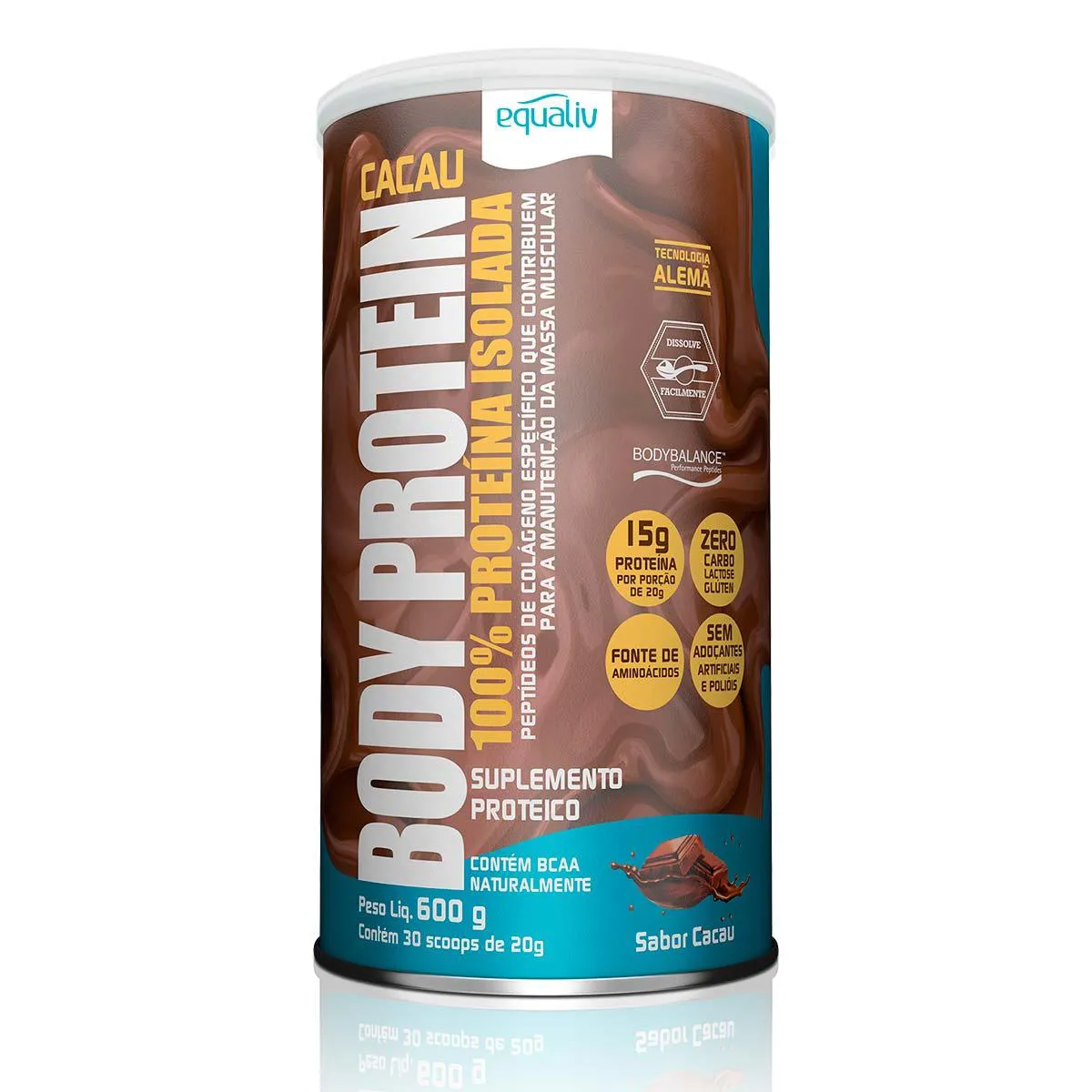 Whey Protein Equaliv Body Protein Cacau 600g — Equaliv | Farmácia Resyla