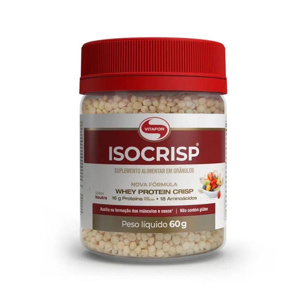 Whey Protein Isolada Vitafor Iso Crisp Whey Protein Crisp 60g — Vitafor | Farmácia Resyla