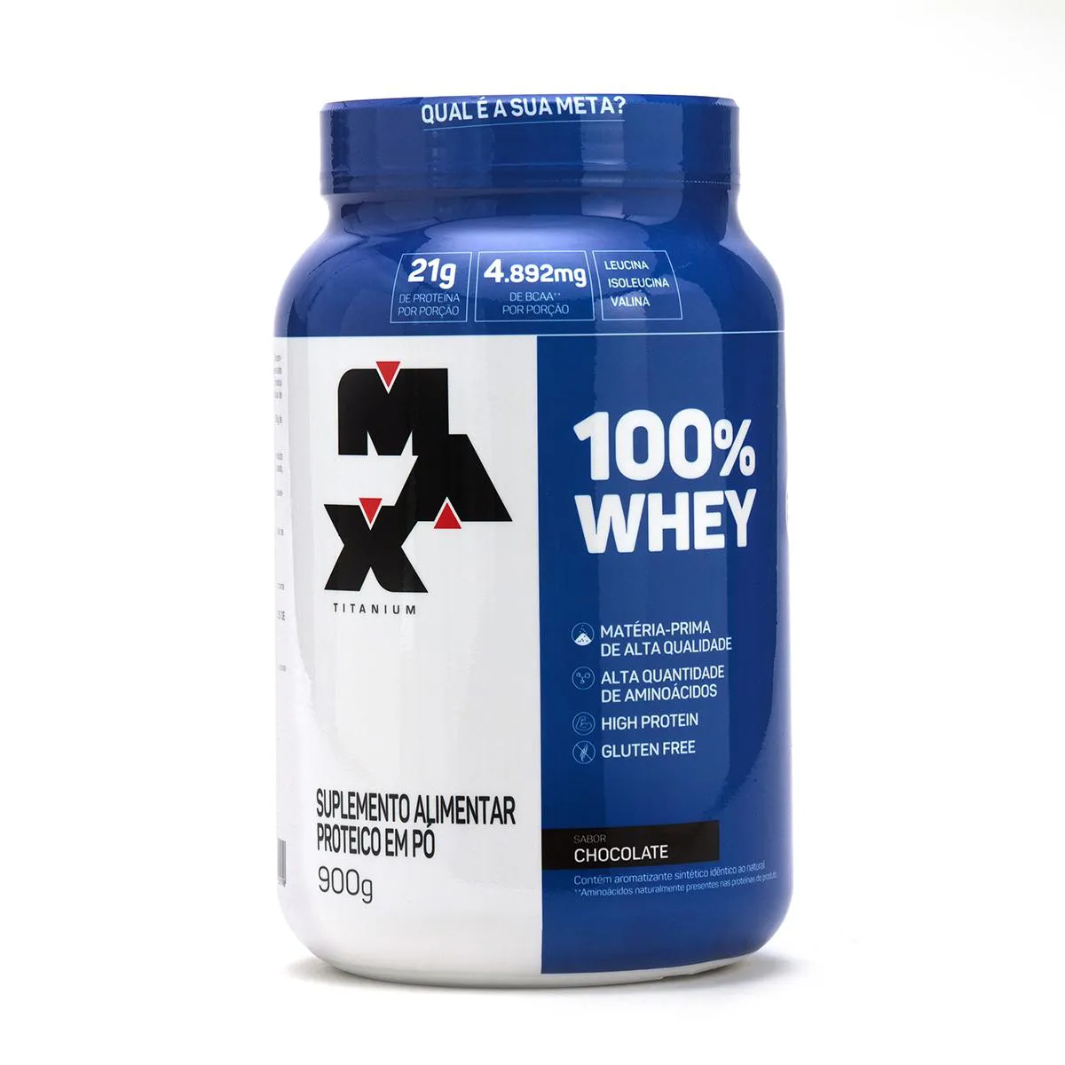 Whey Protein Max Titanium 100% Whey Chocolate 900g — Max Titanium | Farmácia Resyla