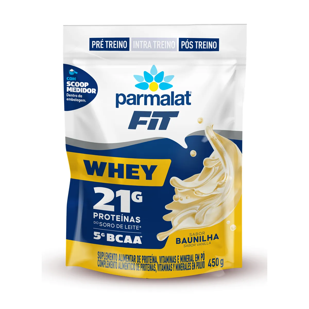 Whey Protein Parmalat Whey Fit Baunilha 450g — | Farmácia Resyla