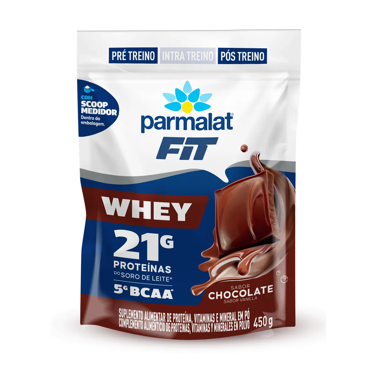 Whey Protein Parmalat Whey Fit Chocolate 450g — | Farmácia Resyla