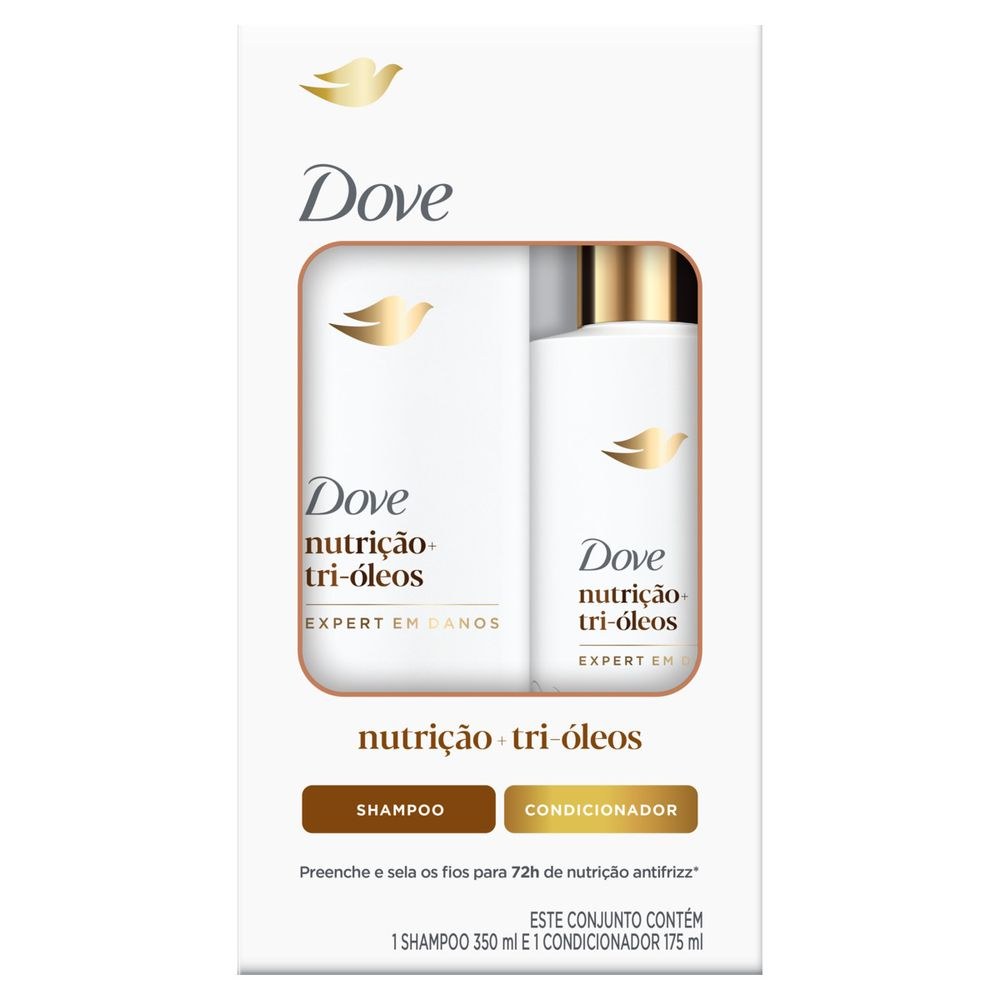 Kit Dove Nutrição + Tri-Óleos Shampoo 350ml + Condicionador 175ml — Dove | Farmácia Resyla