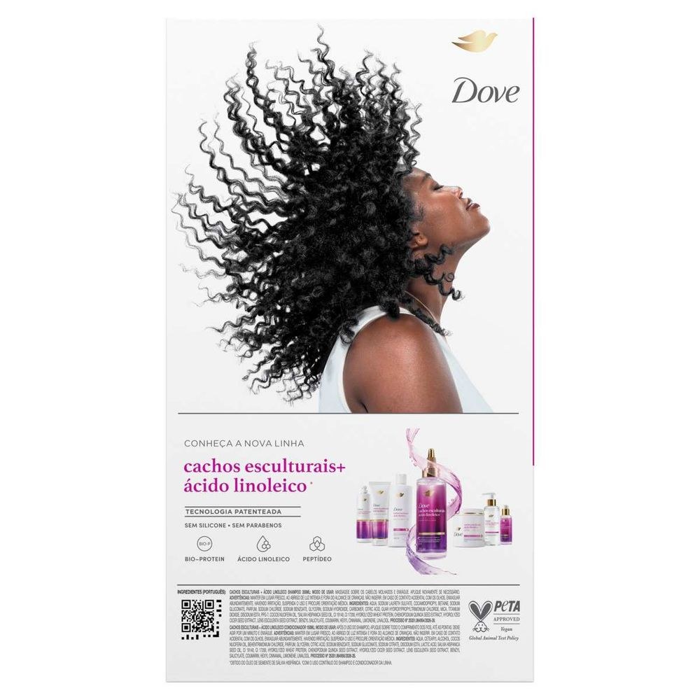 Kit Dove Shampoo Cachos Esculturais + Ácido Linoleico 350ml + Condicionador Cachos Esculturais + Ácido Linoleico 150ml — imagem 3 | Farmácia Resyla