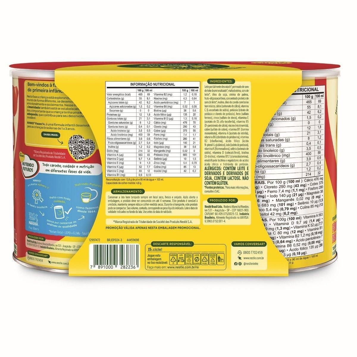 Kit Fórmula Infantil ninho fases 1+ Com 2 Unidades de 800g — imagem 2 | Farmácia Resyla