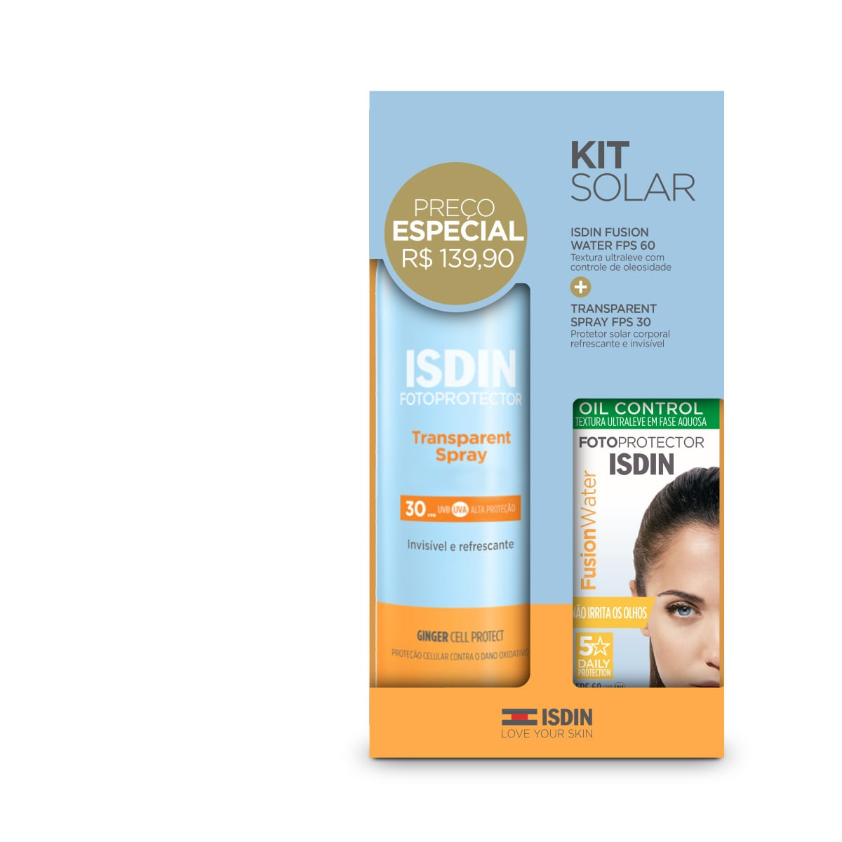 Kit Isdin Protetor Solar Facial Fps30 30ml + Protetor Spray 250ml — Isdin | Farmácia Resyla