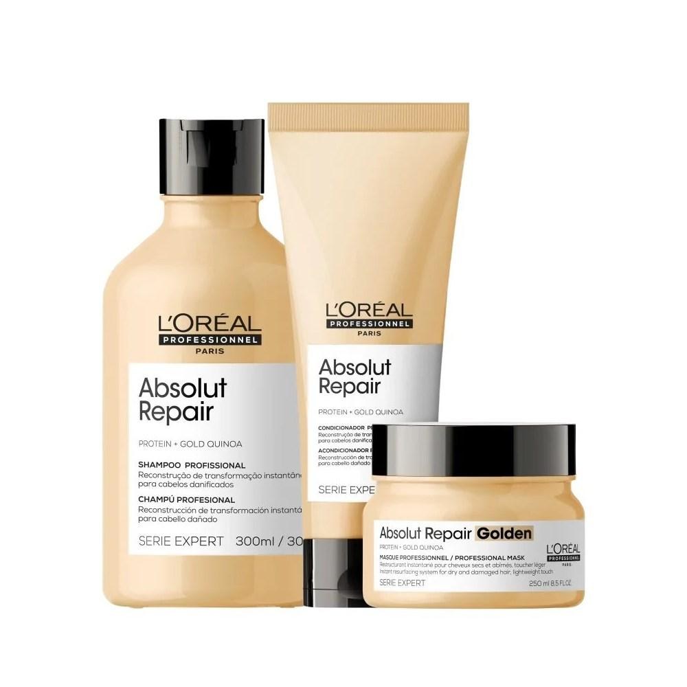 Kit L'Oréal Professionnel Absolut Repair Gold Quinoa - Tratamento Leve — L'Oréal | Farmácia Resyla
