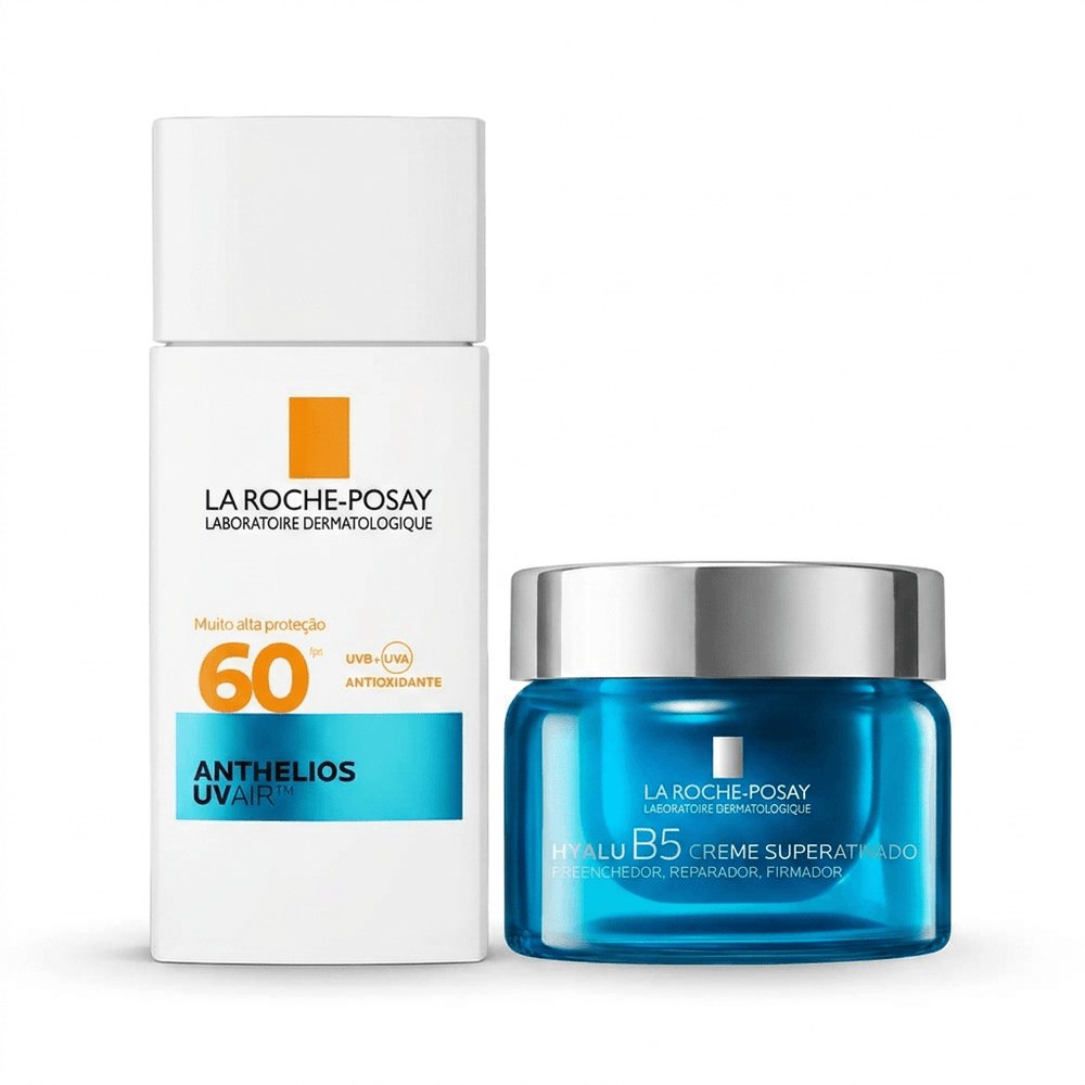 Kit La Roche-Posay Anti-Idade e Proteção Creme Facial Hyalu B5 Superativado 50g + Protetor Solar Anthelios UV Air FPS 60 45ml — La Roche-Posay | Farmácia Resyla