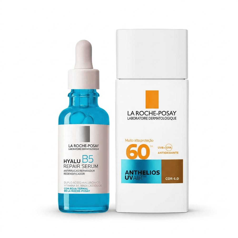 Kit La Roche-Posay Anti-Idade Hyalu B5 Sérum 30ml + Protetor Solar Anthelios UV Air Cor 6.0 FPS 60 45ml — La Roche-Posay | Farmácia Resyla