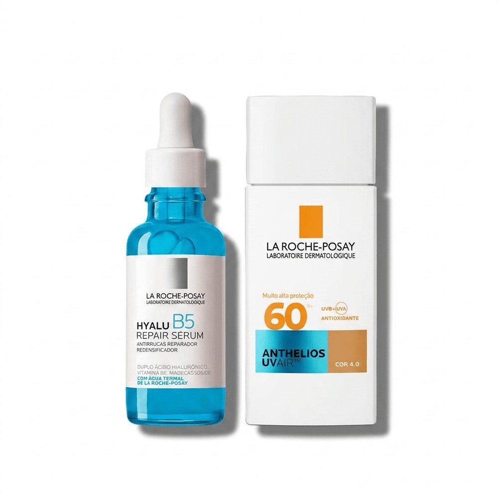 Kit La Roche-Posay Anti-Idade Sérum Facial Hyalu B5 30ml + Protetor Solar Anthelios UV Air Cor 4.0 FPS 60 45ml — La Roche-Posay | Farmácia Resyla
