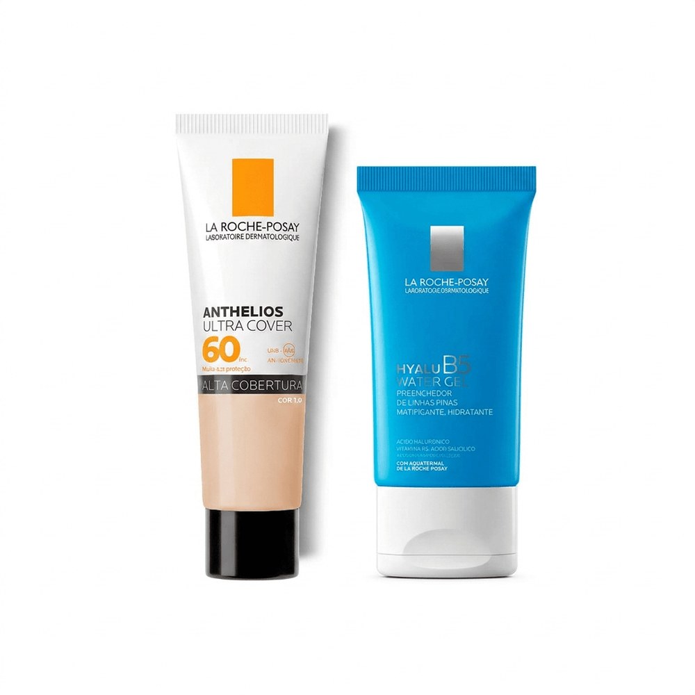Kit La Roche-Posay Hidratação e Proteção Hyalu B5 Aquagel 40g + Protetor Solar Anthelios Ultra Cover FPS 60 Cor 1.0 30g — La Roche-Posay | Farmácia Resyla