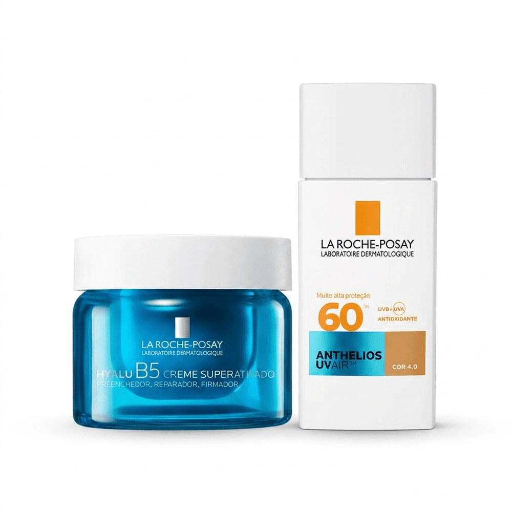 Kit La Roche-Posay Hyalu B5 e Anthelios Anti-Idade Creme Facial Hyalu B5 Superativado 50g + Protetor Solar Anthelios UV Air Cor 4.0 45ml — La Roche-Posay | Farmácia Resyla