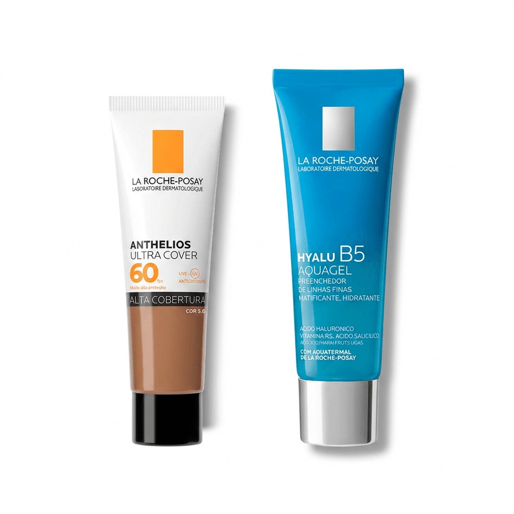 Kit La Roche-Posay Hyalu B5 e Anthelios Hidratante Facial Aquagel 40g + Protetor Solar Ultra Cover Cor 5.0 FPS 60 30g — La Roche-Posay | Farmácia Resyla