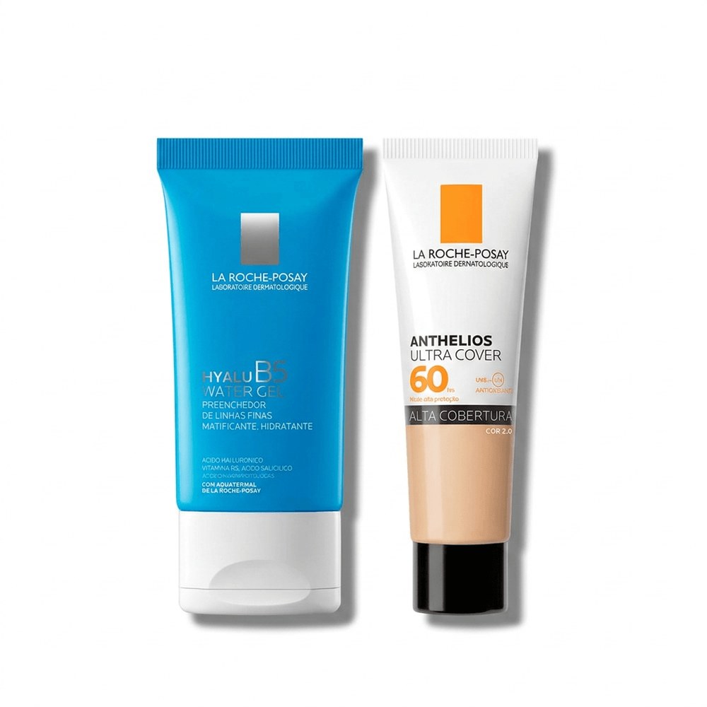 Kit La Roche-Posay Skincare Hidratante Facial Hyalu B5 Aquagel 40g + Protetor Solar Anthelios Ultra Cover FPS 60 Cor 2.0 30g — La Roche-Posay | Farmácia Resyla
