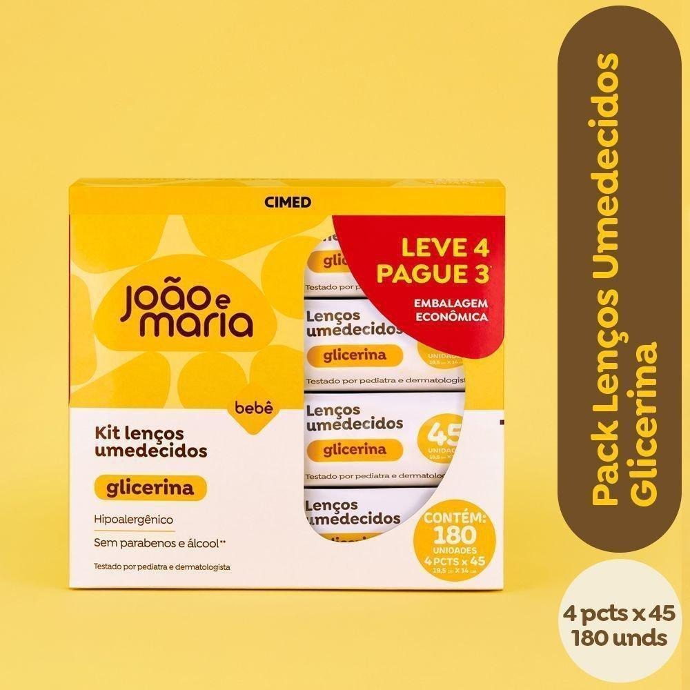 Kit Lenço Umedecido João E Maria Com Fragrância Bebê Pacote 4 Und 45 Unidades Cada Leve 4 Pague 3 — imagem 2 | Farmácia Resyla