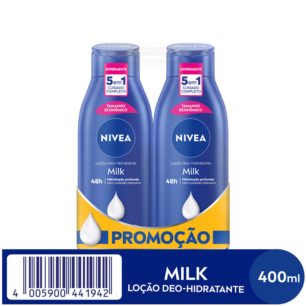 Kit Loção Hidratante Nivea Milk 400ml 2 Unidades — Nivea | Farmácia Resyla