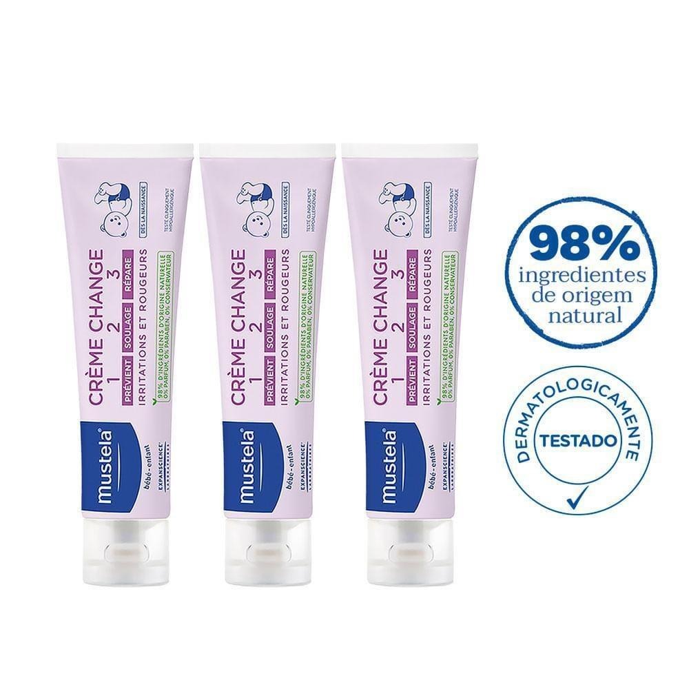 Kit Mustela Creme Vitaminado 123 Preventivo de Assaduras 36g 3 Unidades — imagem 3 | Farmácia Resyla