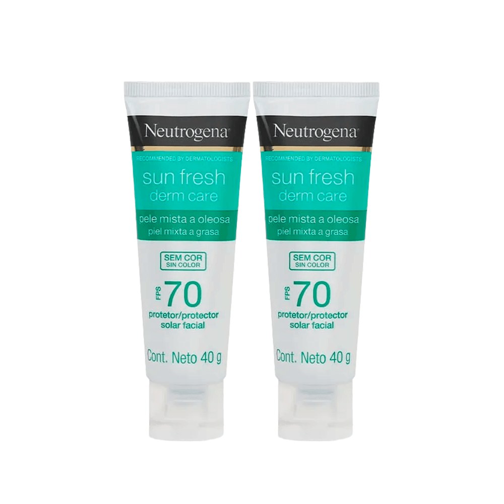 Kit Neutrogena Protetor Solar Sun Fresh Oily Skin Sem Cor Fps70 40g 2 Unidades — Neutrogena | Farmácia Resyla