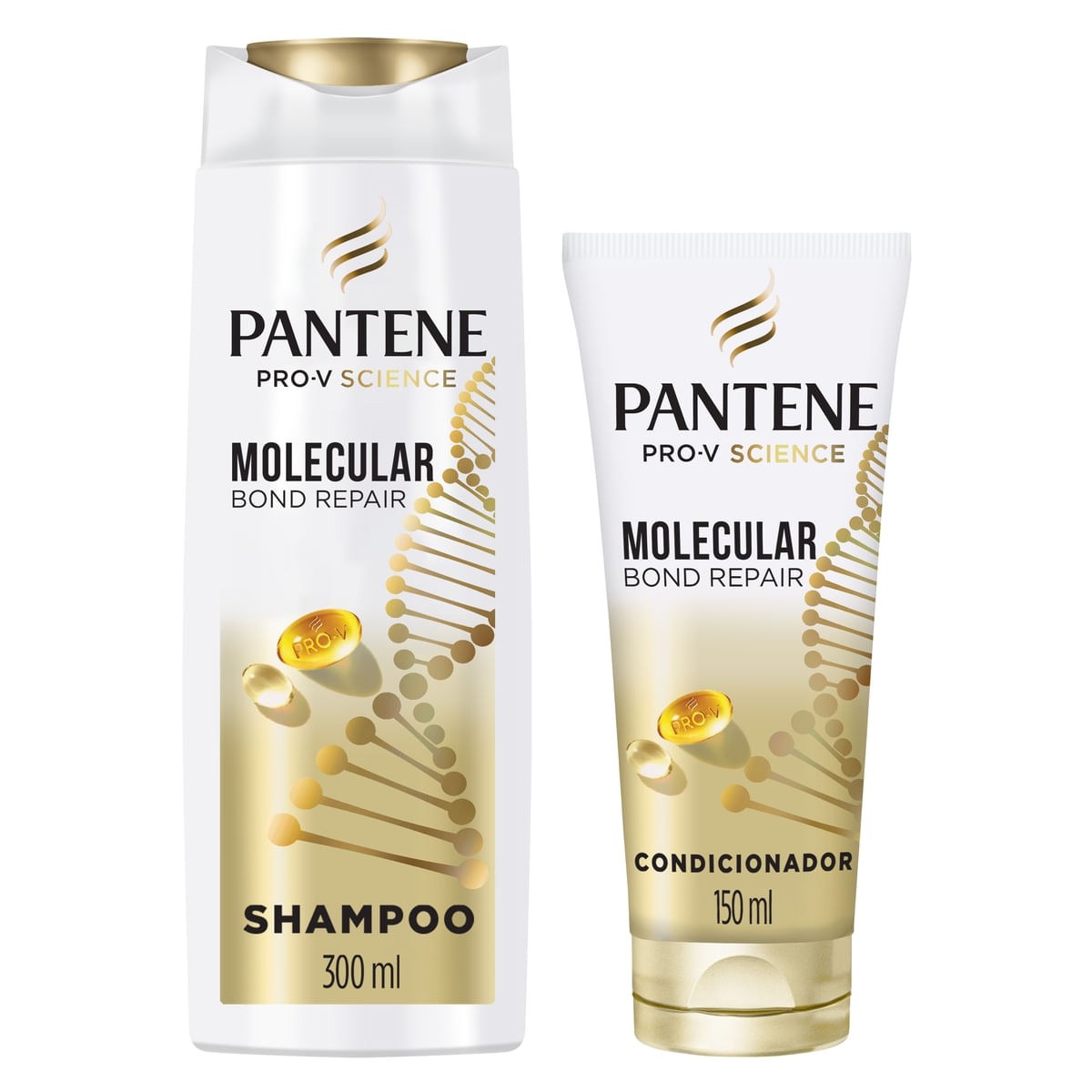 Kit Pantene Shampoo 300ml + Condicionador 150ml Molecular Bond Repair — Pantene | Farmácia Resyla