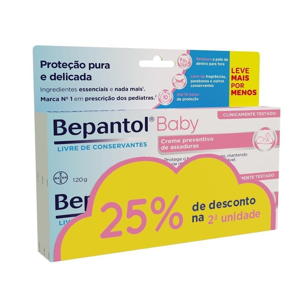 Kit Pomada para Assadura Bepantol Baby 120g 2 Unidades 25% Off na Segunda Unidade — Bepantol | Farmácia Resyla