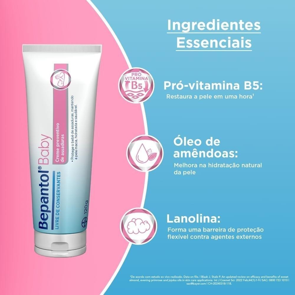 Kit Pomada para Assadura Bepantol Baby 120g 2 Unidades 25% Off na Segunda Unidade — imagem 4 | Farmácia Resyla
