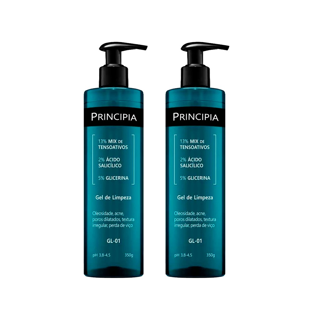 Kit Principia Gel de Limpeza Facial GL-01 350ml 2 Unidades — Principia | Farmácia Resyla