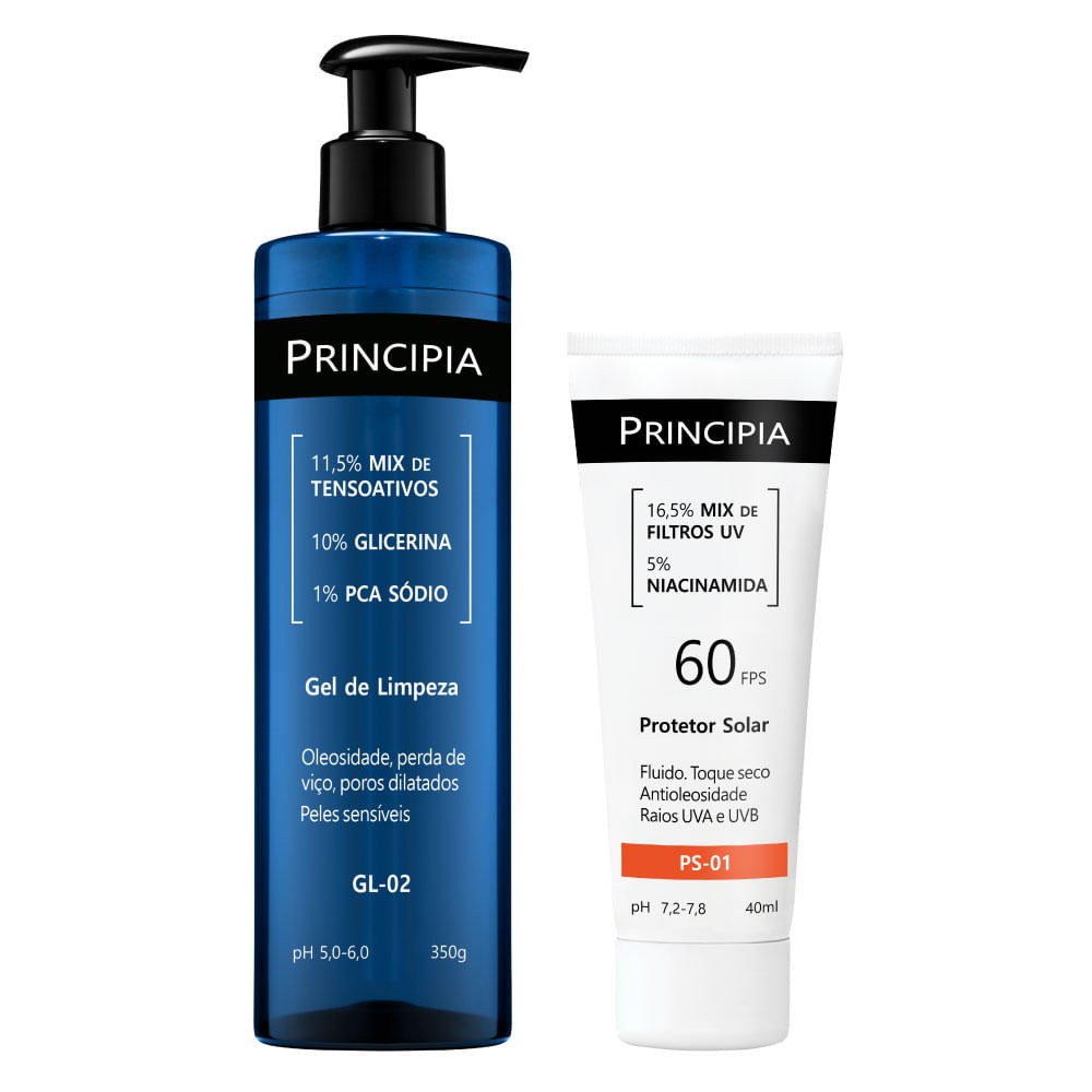 Kit Principia Limpeza Solar Facial Gl-02 + Ps-01 — Principia | Farmácia Resyla